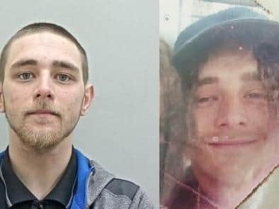 Daniel Addison, 26, is described as 6ft tall, of proportionate build, with green eyes and long, light brown hair which is sometimes worn in a bun. He has a light brown beard and is sometimes known to wear a black bandana on his hair. The photo on the right shows what is believed to be Addison’s current hairstyle

The photo on the right shows what is believed to be Addison’s current hairstyle.