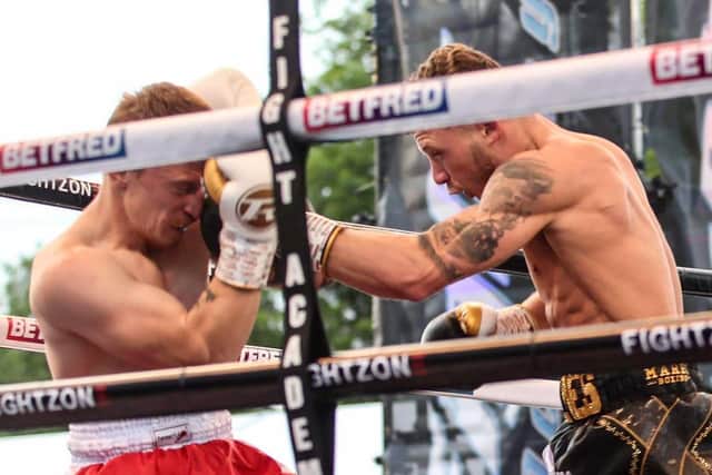 Josh Holmes forced Danny Allen's corner to throw in the towel early in the second round [Photo: Karen Priestley]