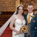 The bride and groom, Bethany Wolstencroft and James Cook on their wedding day