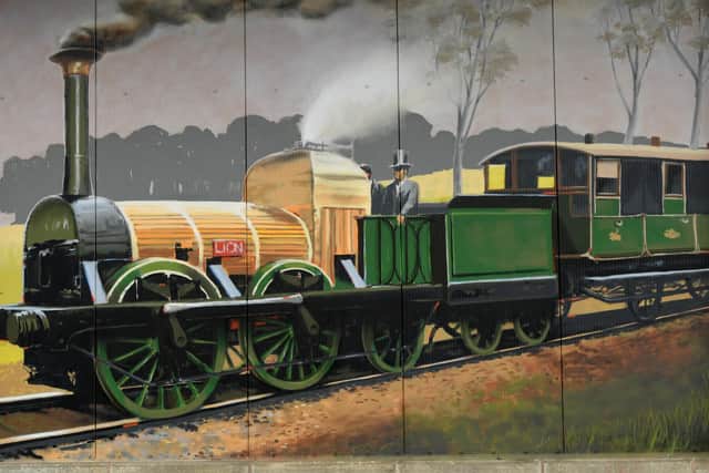 Mural by Gavin Renshaw at Ribble Steam Railway & Museum