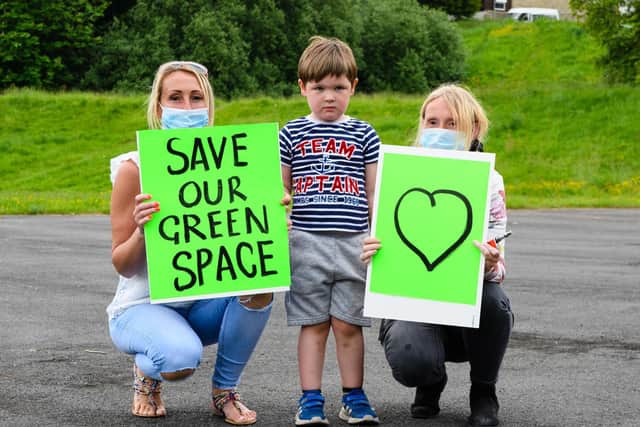 Residents are protesting against plans submitted by Burnley College to extend on a community recreation ground that has been in use for decades