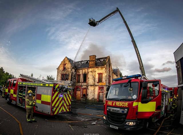 The disused Adelphi Pub badly damaged by last night's fire. Photo credit: Mike Warn