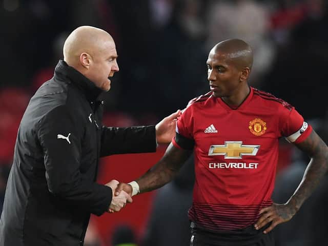 Sean Dyche and Ashley Young