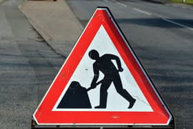 Roadworks are taking place