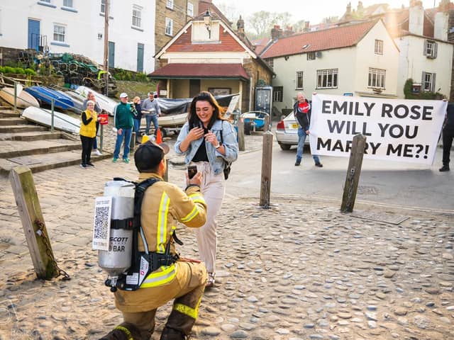 The moment Joey proposed to Emily was captured by Chalkie Bolton Photography