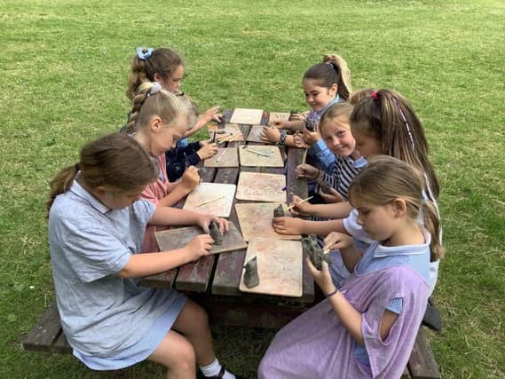 youngsters swap the classroom for outdoors for exciting artistic activities