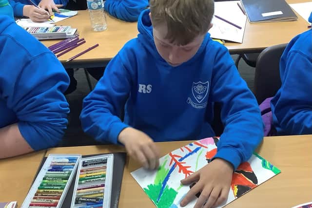 Pupils try their hands at oil pastels
