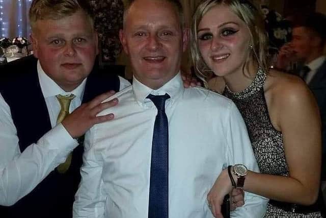 Jodie with her brother Ben and their dad Michael