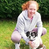 Brave Adele Wilkinson with her pet pooch Lexi
