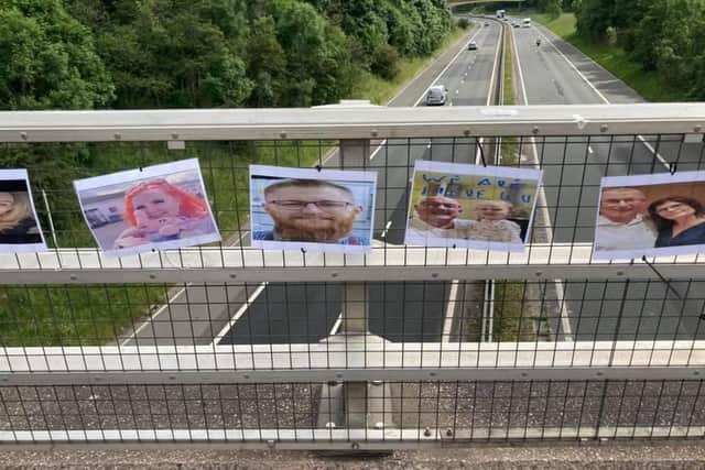 Several volunteers agreed for their photographs to be posted on the bridge to provide a friendly face for anyone battling with their mental health