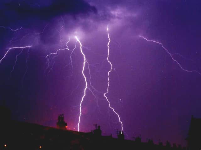 Lightning strikes of up to five-million volts struck the county