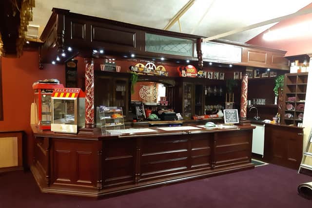 The bar area