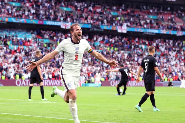 Harry Kane after making it 2-0 against Germany