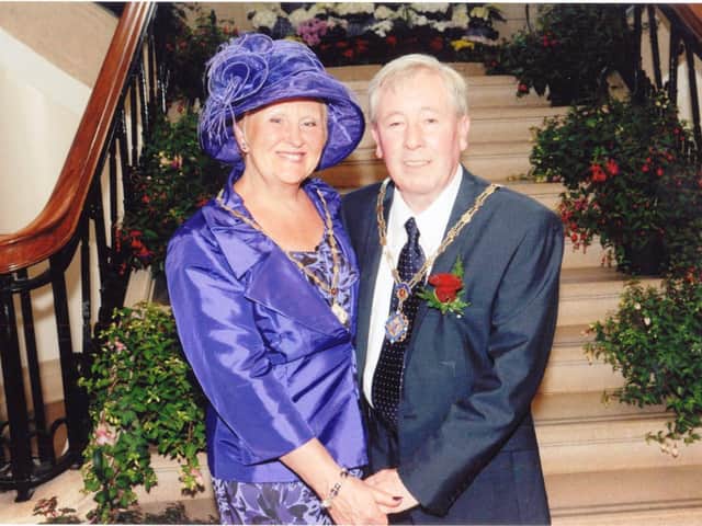 Bob with his wife Ann when the couple became Mayor and Mayoress of Padiham in 2011