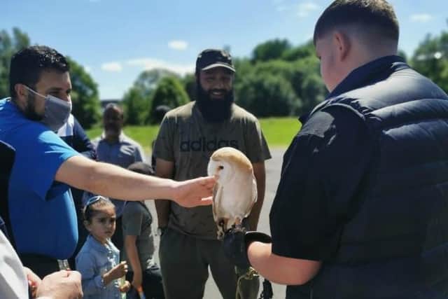 Milo the barn owl will be flying back in for a return visit at a fun day at the Clifton Street/Stoneyholme Rec in Burnley on Saturday.