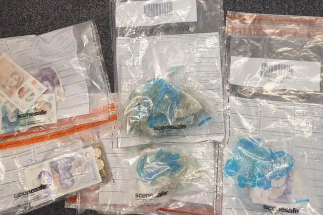 The seized items by Burnley Police