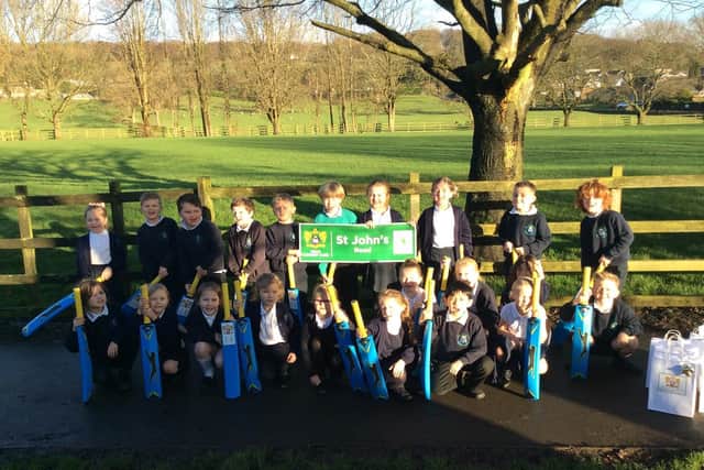 Read Cricket Club recently donated cricket bats to local schools, with an invitation to visit the club and have a free training session.