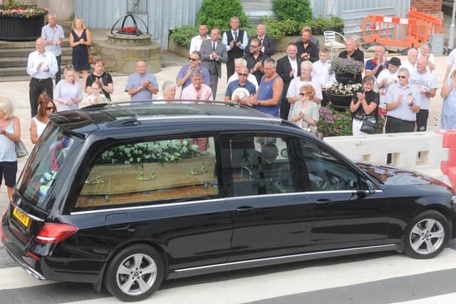 Padiham turned out to line the streets to say a final farewell to well known son of the town Bob Clark
