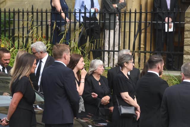 Padiham people turned out in force to pay their respects to well known Bob Clark