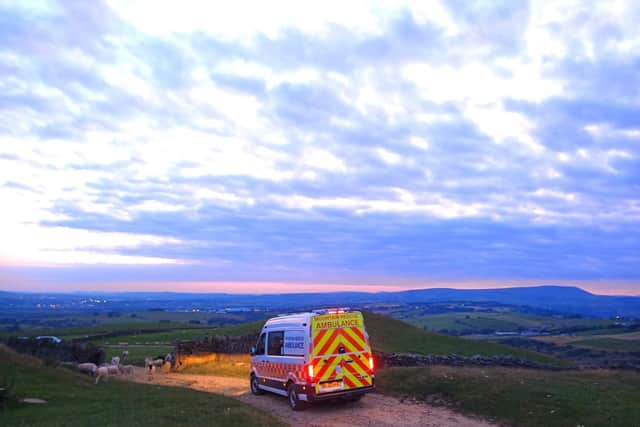 The emergency incident at Delf Hill. Photo credit: Rossendale and Pendle Mountain Rescue Team