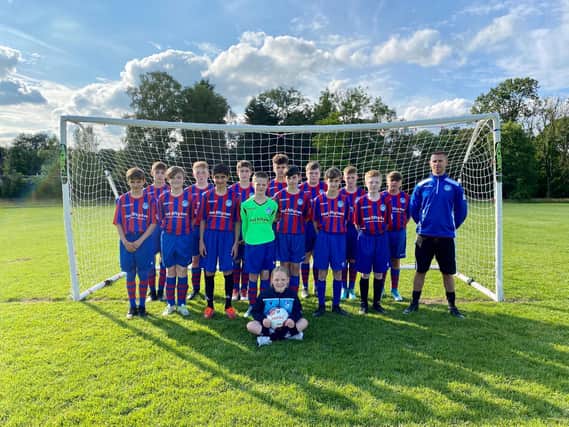Paul Cowburn, Hugh Entwistle, Tristan Kelly, Finlay Goodwin, Ismail Usman, Aiden Whitehead, Andrew Bibby, Morgan Graham, Connor Evans, Alfie Jones, Rhys Trezise, Jack Lawrence, Charlie Kelly and Liam Bottomley, along with football coach, Scott Barlow and team assistant, Anabelle Barlow.