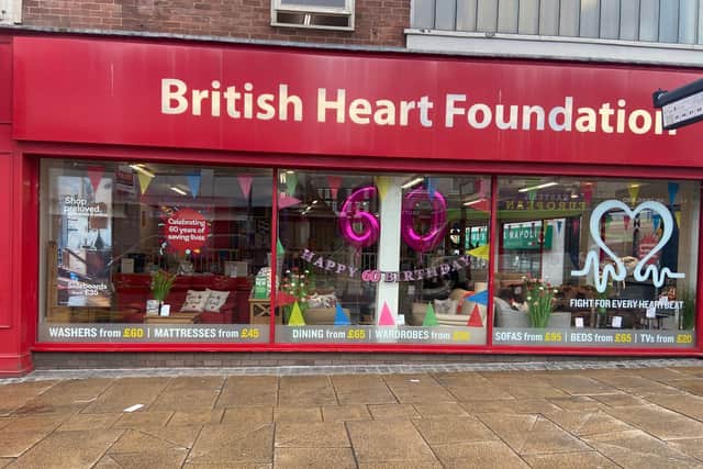 The BHF charity shop in Preston
