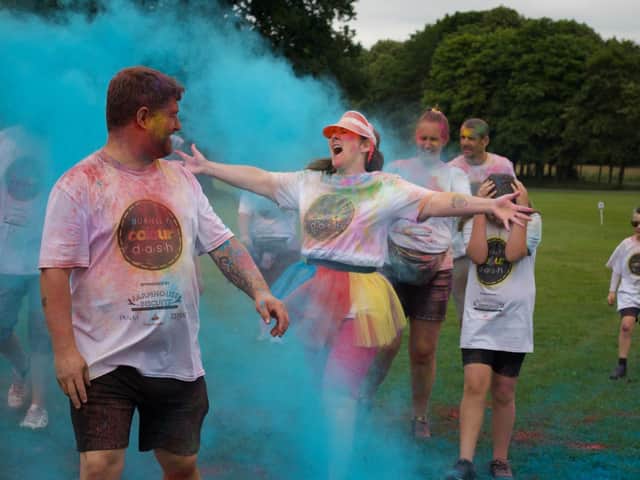 More than 500 people joined in the Pendleside Hospice Colour Dash.