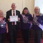 Campaigners including Chrissie Fuller, second left, with Chorley MP Sir Lindsay Hoyle in 2019