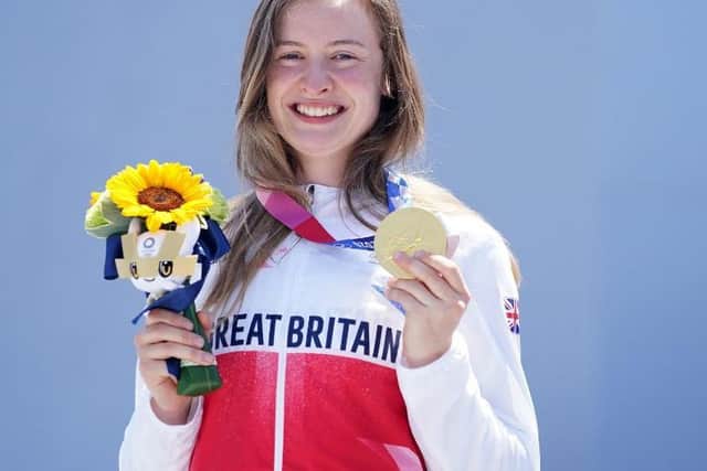 Charlotte Worthington with her gold medal