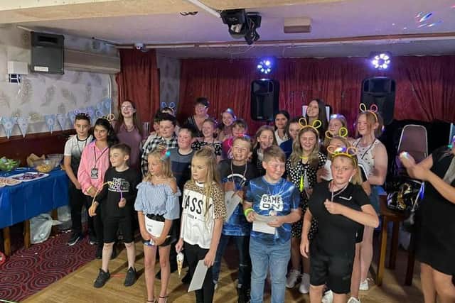 The classmates from Brunshaw Primary School at their leavers' disco
