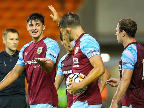 Young Burnley defender Bobby Thomas scored the winner against Blackpool at Bloomfield Road in pre-season.