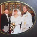 Canon Deeney when he officiated at the wedding of Paul and Carol Biddulph at St Mary's Church in Burnley in October, 1994.