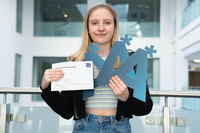 Freya McFarlane (18), from Burnley, a former Blessed Trinity RC High School pupil, who is reading Sociology at Newcastle University after achieving A*A*A* in Geography, Psychology and Sociology.