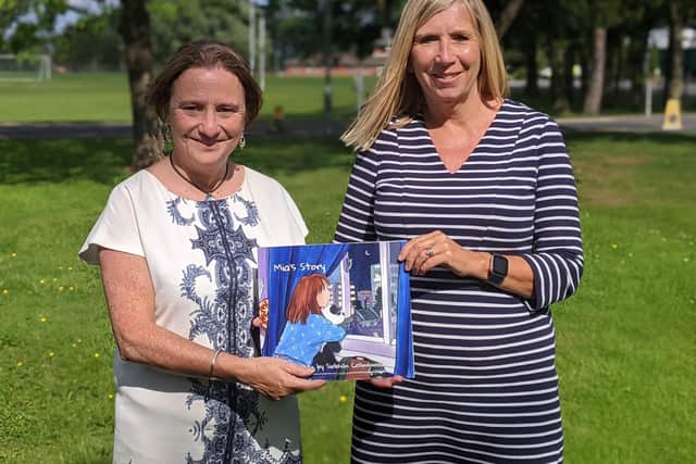 Siobhan Collingwood, Education Lead at the Lancashire Violence Reduction Network (left) and Network head Detective Chief Superintendant Sue Clarke, pictured with a copy of Mia's Story