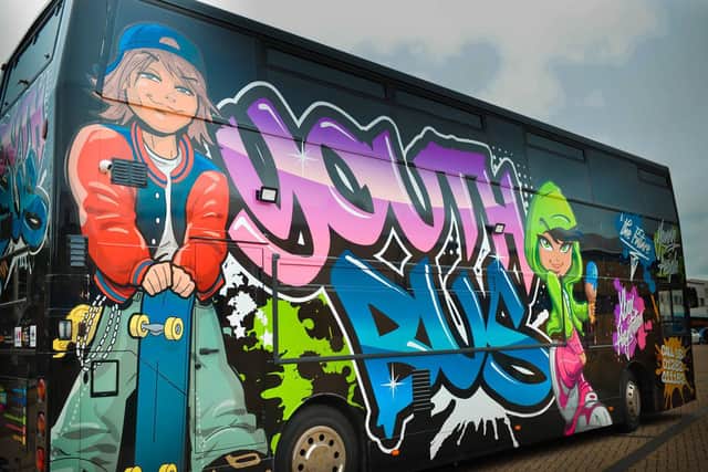 The distinctive Burnley Youth Bus is ready to go back on the road