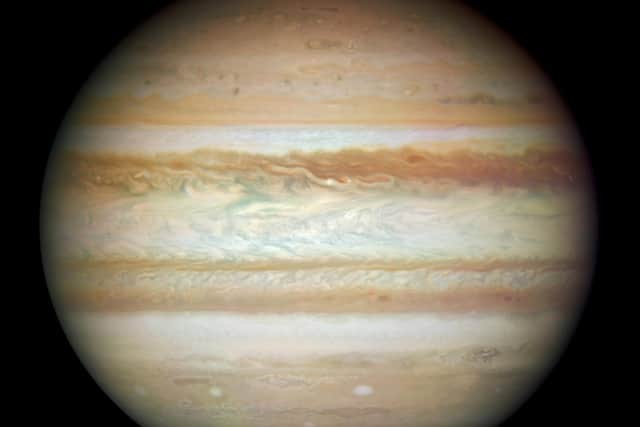 In this image provided by NASA, ESA, and the Hubble SM4 ERO Team, the planet Jupiter pictured in July 23, 2009.