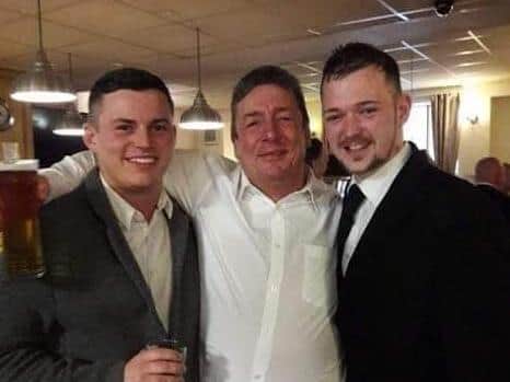 The late Steven Shaw with his sons, Brad (left) and Daryl