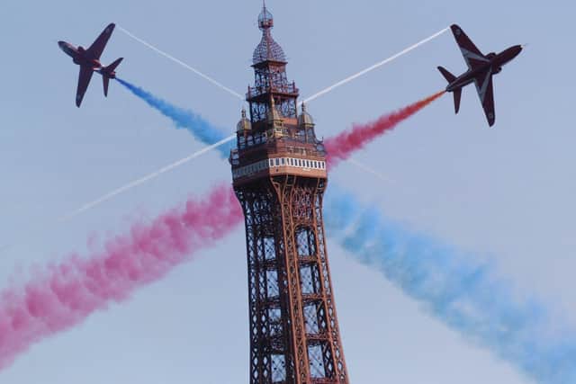 The Red Arrows will not be displaying in Blackpool this year, but they will be at the airport