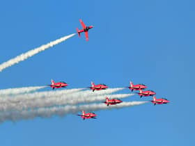 The Red Arrows will be in Blackpool on Saturday
