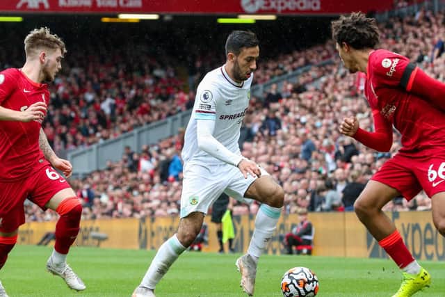 Dwight McNeil looks to beat Trent Alexander-Arnold again at Anfield