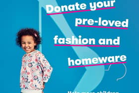 A poster for the Give up Clothes for Good campaign, run by TK Maxx in aid of Cancer Research UK for Children & Young People