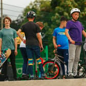 Youngsters at Clitheroe Skatepark