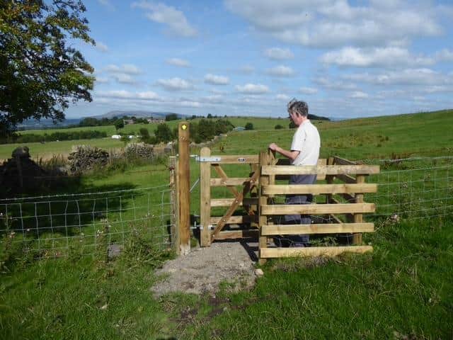 Craig Ward trying out the new gates