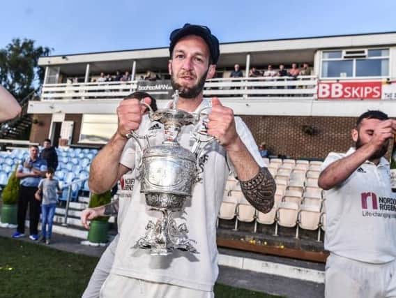 Burnley Cricket Club's title-winning skipper Dan Pickup