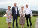The Mayor and Mayoress of Burnley Coun. Mark Townsend and his wife Kerry are welcomed to the summer concert by Janet and John Westmoreland (photo by David Westmoreland)