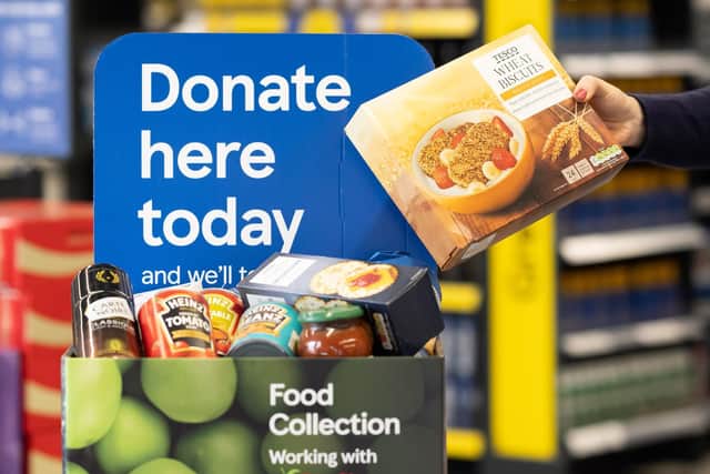 The food collected will help the Trussell Trust provide emergency food parcels to families in crisis