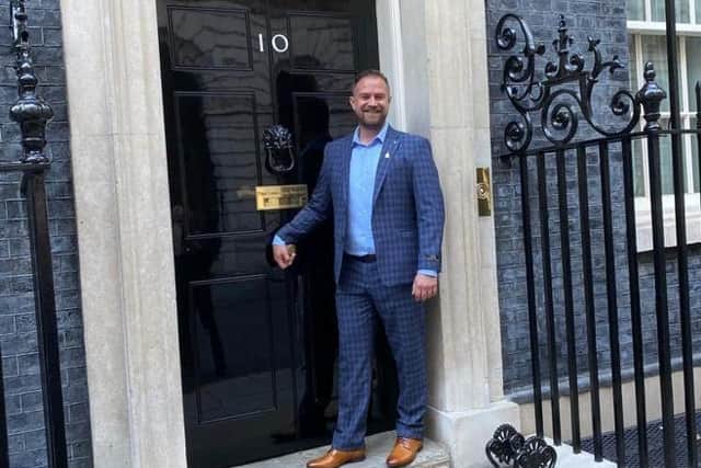 Healthier Heroes' founder Andy Powell at 10, Downing Street