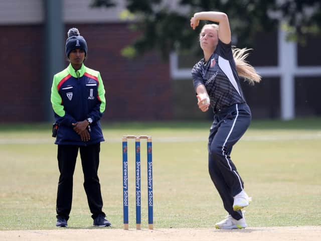 Liberty Heap took 4-21 in the final of the ECB School Games at Loughborough University, including three wickets in a single over.