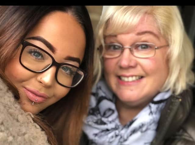 Sue Plunkett with her daughter Jenny who is 23 today