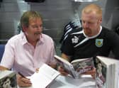 Burnley fan and football writer Dave Thomas with his beloved team's manager Sean Dyche